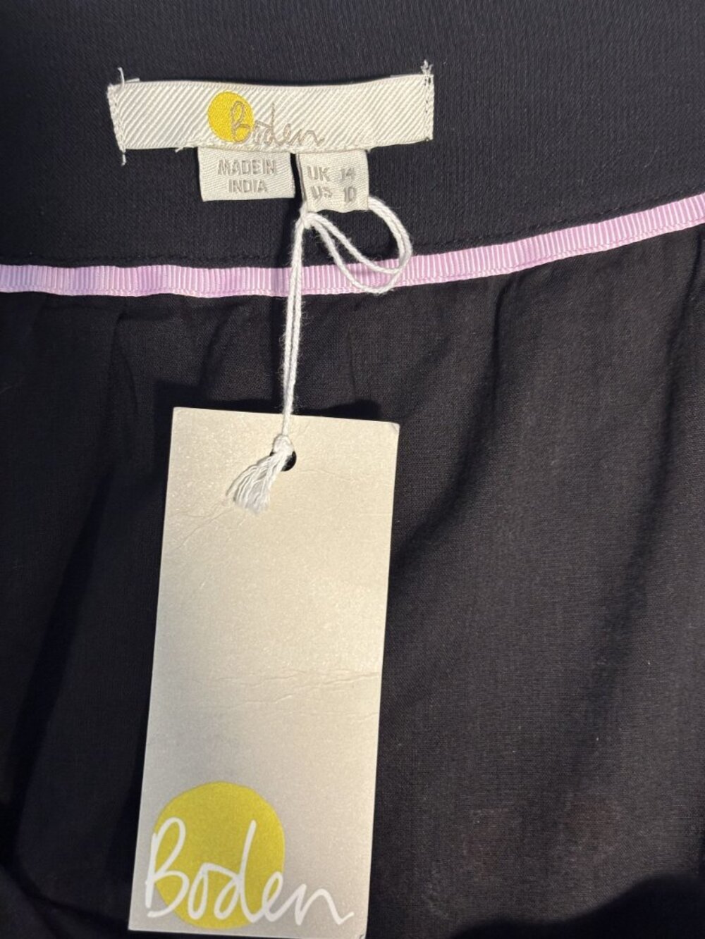 Boden Embroidered Tiered Design Viscose Cotton Polyester Blend Lined Boho Style - Picture 3 of 16
